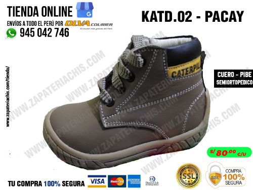 katd02 pacay calzado en cuero para bebe