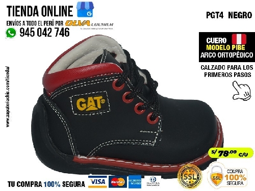 pgt4 negro zapatos modelos pibe en cuero peruano con arco formador para tu bebe nino en peru